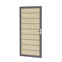 Aluminium deur met houtmotief, 90x183 cm, eiken