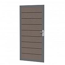 Composiet deur in aluminium frame 90x183 cm, bruin