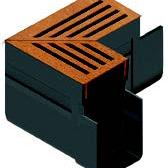 ACO SlimLine hoekstuk incl. Corten rooster