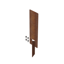 Koppelspies corten tbv kantopsluiting 28cm   incl. 2 zelftappers