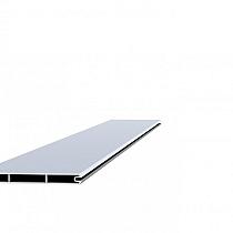 Aluminium schermplank, 2,1x19,5x180 cm, lichtgrijs