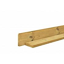 Grenen profielplank (afdekplank) 2,8x13,5x200 cm, groen geïmpregneerd