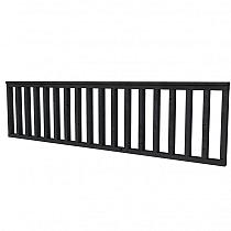 Hekwerk recht douglas type C, 278,5x73 cm, zwart geïmpregneerd