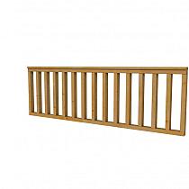 Hekwerk recht douglas type B, 228,5x73 cm, groen geïmpregneerd