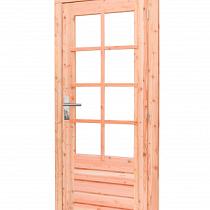 Douglas enkele 8-ruits deur inclusief kozijn, rechtsdraaiend, 90x201 cm, onbehandeld