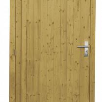 Vuren enkele dichte deur extra breed inclusief kozijn, linksdraaiend, 112x201 cm, groen geïmpregne