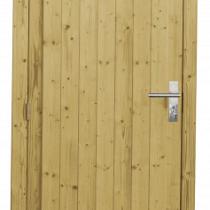 Vuren enkele dichte deur inclusief kozijn, linksdraaiend, 90x201 cm, groen geïmpregneerd