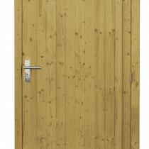Vuren enkele dichte deur extra breed inclusief kozijn, rechtsdraaiend, 112x201 cm, groen geïmpregn