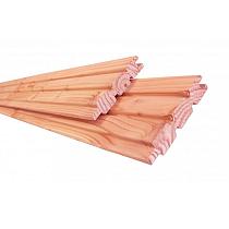 Douglas geschaafd 2-zijdig triple profielplank, 2,7x14,5x300cm onbehandeld.