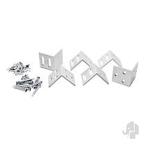Alum. hoekbeslagset tbv WPC scherm (6st.) kleur aluminium