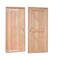 Douglas enkele dichte deur inclusief kozijn, linksdraaiend, 90x201 cm, kleurloos geïmpregneerd