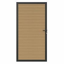 NewTechWood Co-extrusie composiet deur in aluminium frame, horizontaal triple, 100x195cm, Red Cedar.