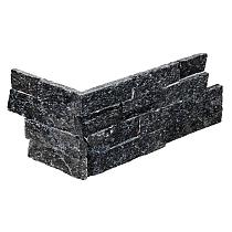 Stone Panels Black Quarzite (40+20)x15x1,5-2,5 cm (1 hoek=1 set)