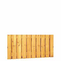 Grenen geschaafd plankenscherm 21-planks 15 mm, 180 x 89 cm, verticaal recht, groen geïmpregneerd.