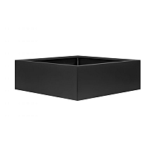 Bloembak vlak - GRAFIET ZWART 150x150x40