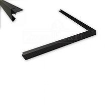 Daktrim aluminium recht buitenhoek 3,5x3,5x50cm ZWART