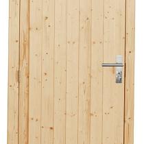 Vuren enkele dichte deur inclusief kozijn, linksdraaiend, 90x201 cm, onbehandeld