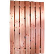 Douglas geschaafde plankendeur op zwart verstelbaar stalen frame, 16 mm, 120x195cm, onbehandeld