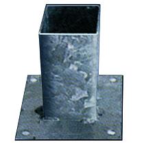 Vloerpaalhouder verzinkt 9x9 cm