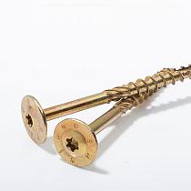 Gebintschroef 8x100 mm, geelverzinkt inclusief T40 bitje, doos à 25 st