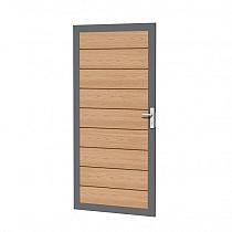 Composiet co-extrusie rabat deur met houtmotief, 90x183 cm