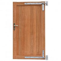 Hardhouten enkele toegangspoort, verticaal, 100x180 cm Incl beslag