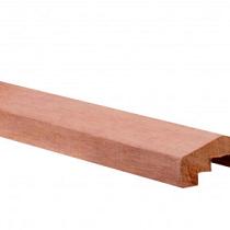 Hardhouten geschaafde afdekkap met sponning (4,9x1 cm) 7x3,5x180 cm