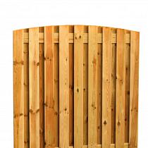 Grenen geschaafd plankenscherm 19-planks 15 mm, 180x180 cm, verticaal toog, groen geïmpregneerd