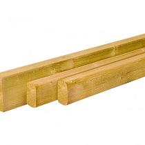 Scandinavisch vuren geschaafde bovenligger 3,8x10x450 cm, groen geïmpregneerd