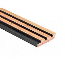 Douglas geschaafd triple profiel 2,5x14x300cm zwart/onbehandeld