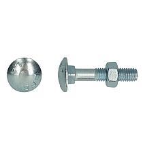 Slotbout verzinkt M6x40mm incl. moer