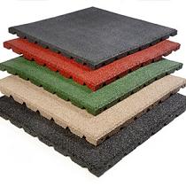 Rubbertegel 50x50x2,5cm, rood