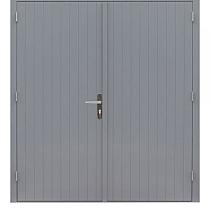 Hardhouten dubbele dichte deur Prestige, 202x221 cm, grijs gegrond