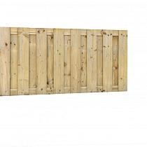 Jumboscherm geschaafd vuren 17-planks 15 mm, 180x90 cm, recht verticaal, groen geïmpregneerd