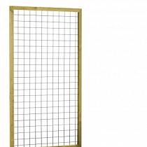 Eco gaastrellis met maas 7,5x7,5 cm, in grenen raamwerk 4,5x4,5 cm, 90x180 cm, groen geïmpregneerd