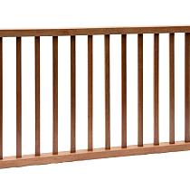 Hardhouten spijlenhek, 180x80 cm Frame 4,5x7 cm, spijlen 2x3 cm
