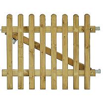 Excellent poort inclusief klinkset, 100x80 cm, groen geïmpregneerd