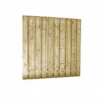 Jumboscherm geschaafd vuren 21-planks 15 mm, 180x180cm, recht verticaal, groen geïmpregneerd
