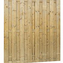 Jumboscherm geschaafd vuren 18-planks 15 mm, 180x200 cm, recht verticaal, groen geïmpregneerd