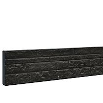 Betonplaat dubbelzijdig rotsmotief 36x3,5x184 cm, antraciet gecoat