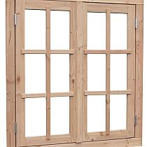 Douglas dubbel uitzetraam Prestige met dubbelglas, 112x120,5 cm, onbehandeld