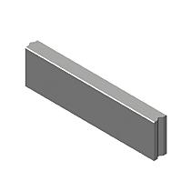 Betonband 10x30x100cm grijs