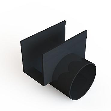 ACO SlimLine koppelstuk + zijuitloop 80mm