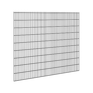 Hillfence metalen scherm, dubbele staafmat, 250x183 cm, zwart