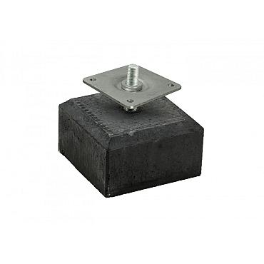 Betontegel 18x18x10 cm, t.b.v. draadeind m20, antraciet.