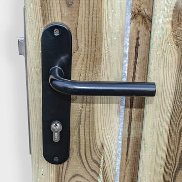 Slotset luxe met zwart beslag (excl. plaatduimen) 25040455 met langschild