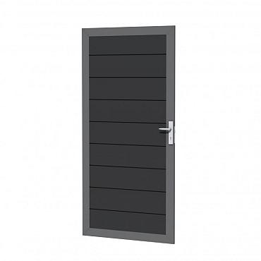 Aluminium deur, 90x183 cm, antraciet