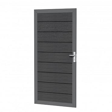 Composiet deur in aluminium frame 90x183 cm, antraciet