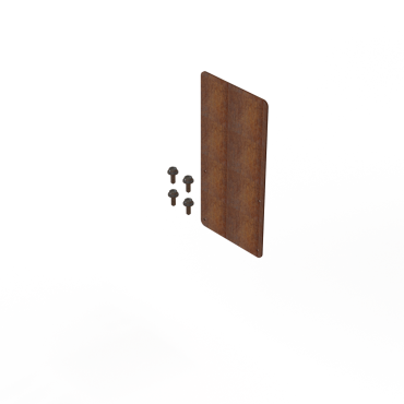 Koppelplaat corten tbv kantopsluiting 16,5cm     incl. 4 zelftappers