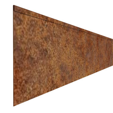 Kantopsluiting corten 28x300cm geplet